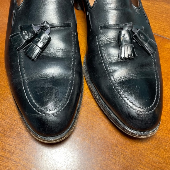 Allen Edmonds Grayson 13 A Narrow Width Black Leather Tassel Loafers Shoes 8217 - Picture 12 of 14